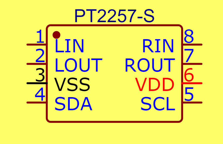 Распиновка PT2257