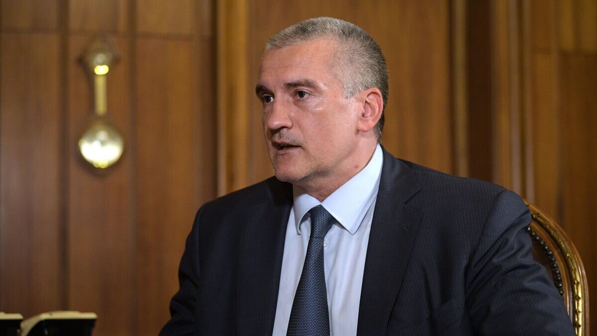    Глава Республики Крым Сергей Аксёнов во время встречи с президентом РФ Владимиром Путиным. 12 августа 2019© РИА Новости / Алексей Дружинин