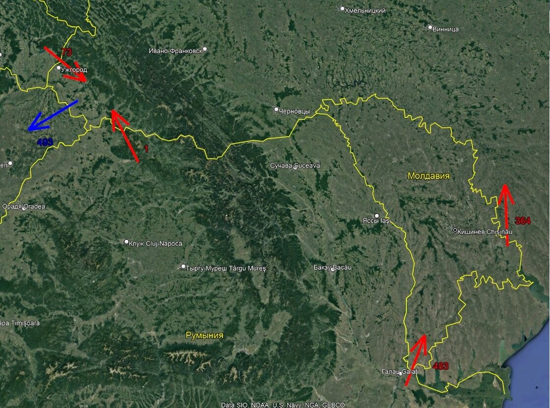 Перетоки между украинской и европейской энергосистемами на 17:00-18:00 18.12.2022