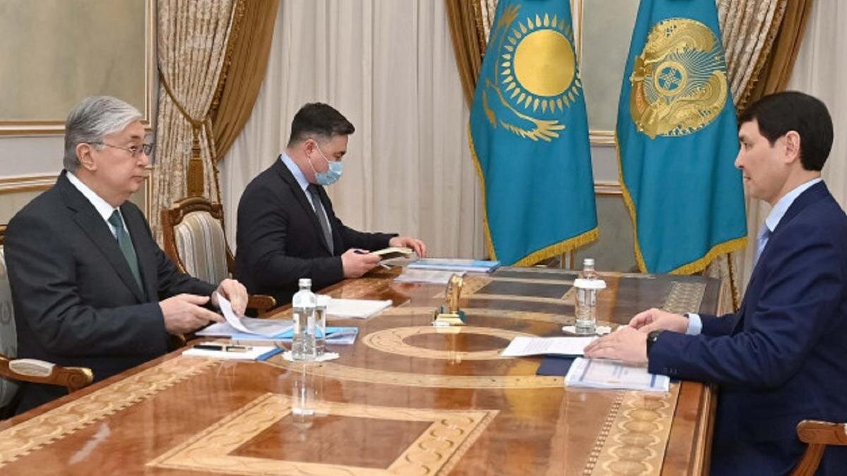    Касым-Жомарт Токаев и Ерулан Жамаубаев:akorda.kz