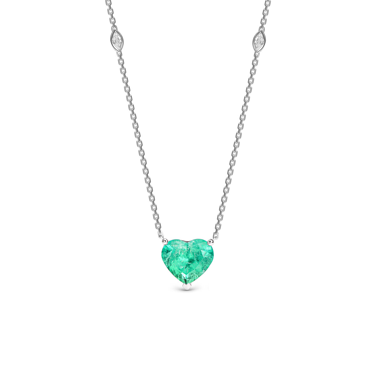 Подвеска с изумрудом огранки «‎сердце» Parure Atelier