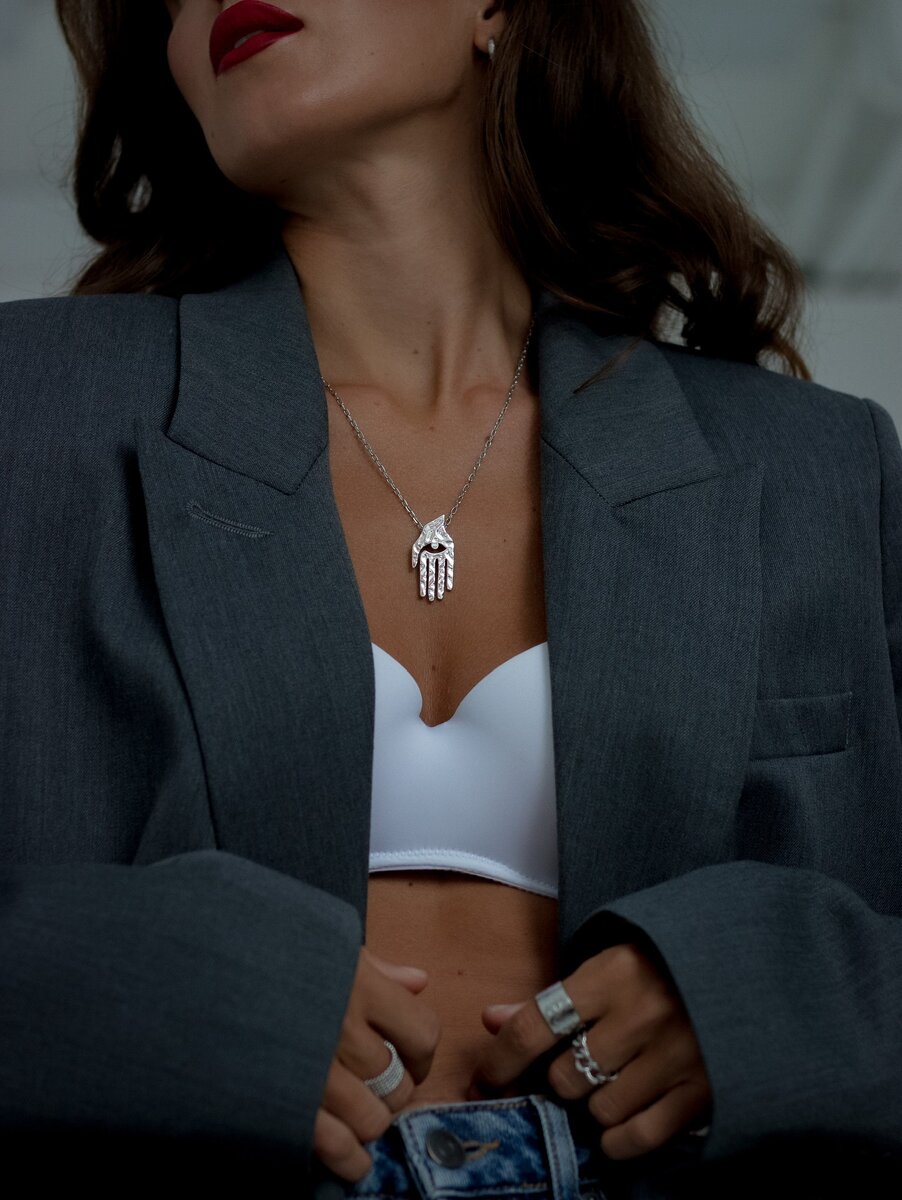 Серебряная подвеска "Хамса"