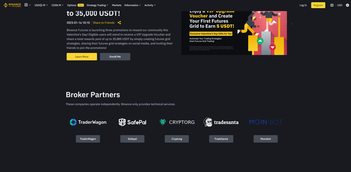 Является официальным брокером Binance https://www.binance.com/en/futures