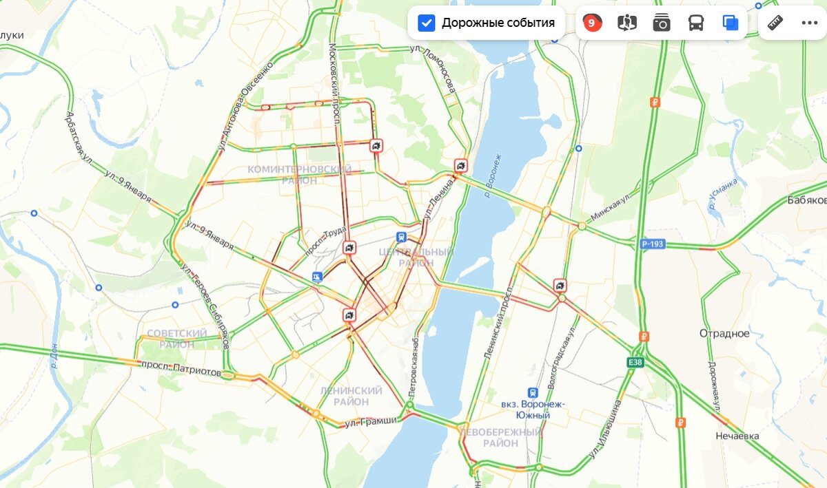 Ул дорожная воронеж карта