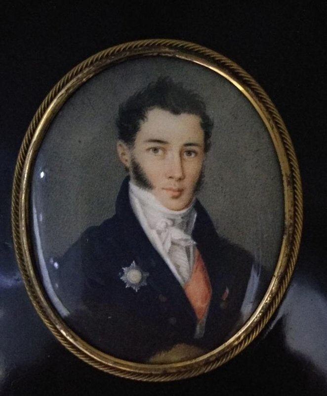 Предполагаемый портрет И. Я. Бухарина, выполненный в 1819 г.