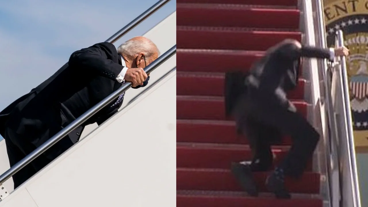 То самое падение на трапе самолета