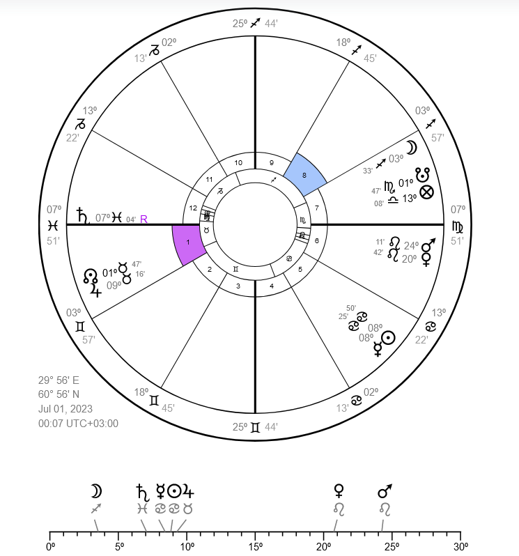 Хорарная карта образец