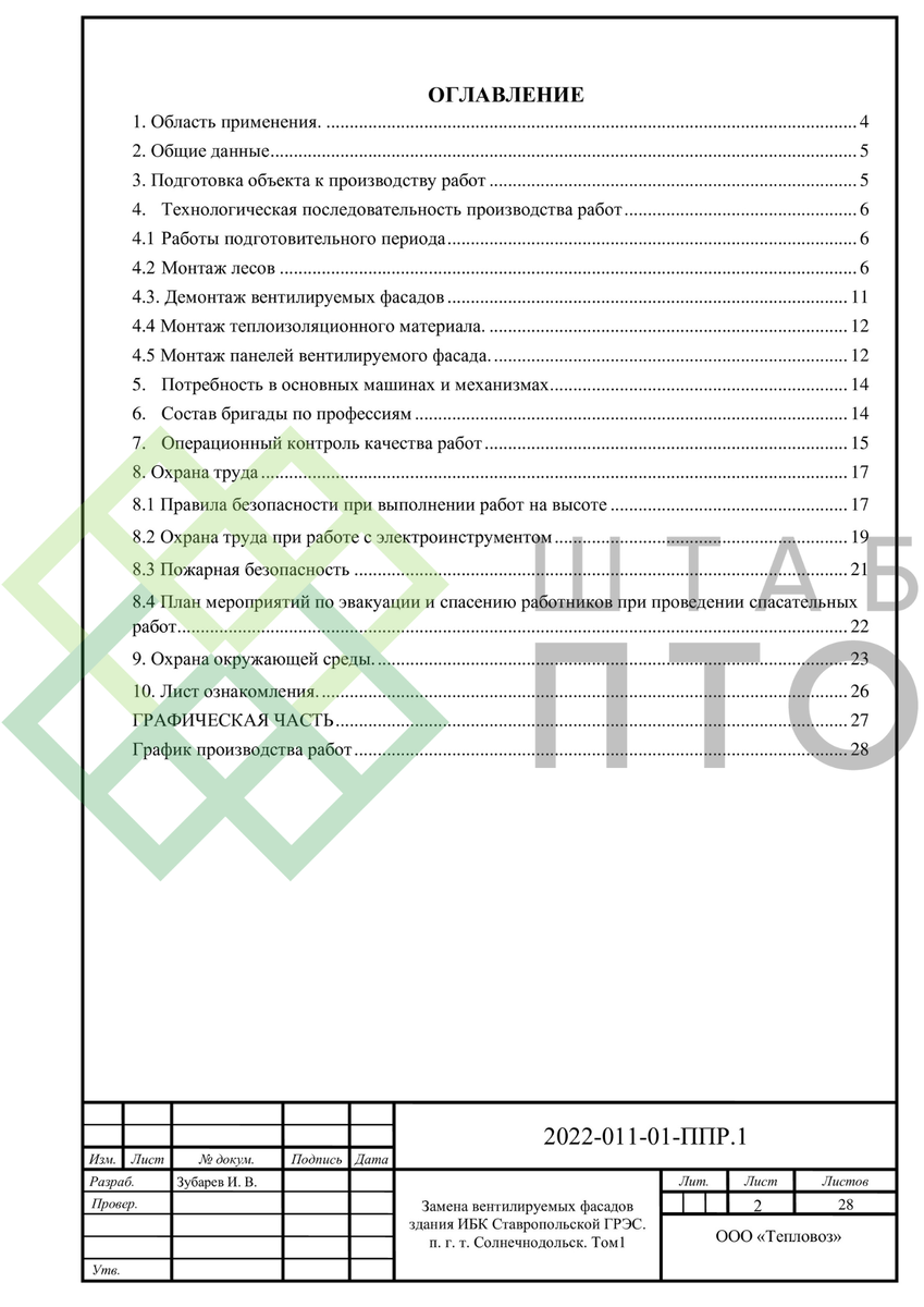 ППР на замену вентилируемых фасадов здания ИБК Ставропольской ГРЭС. Пример  работы. | ШТАБ ПТО | Разработка ППР, ИД, смет в строительстве | Дзен