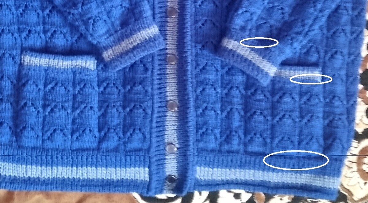 Резинка 1Х1 с вытянутыми лицевыми петлями