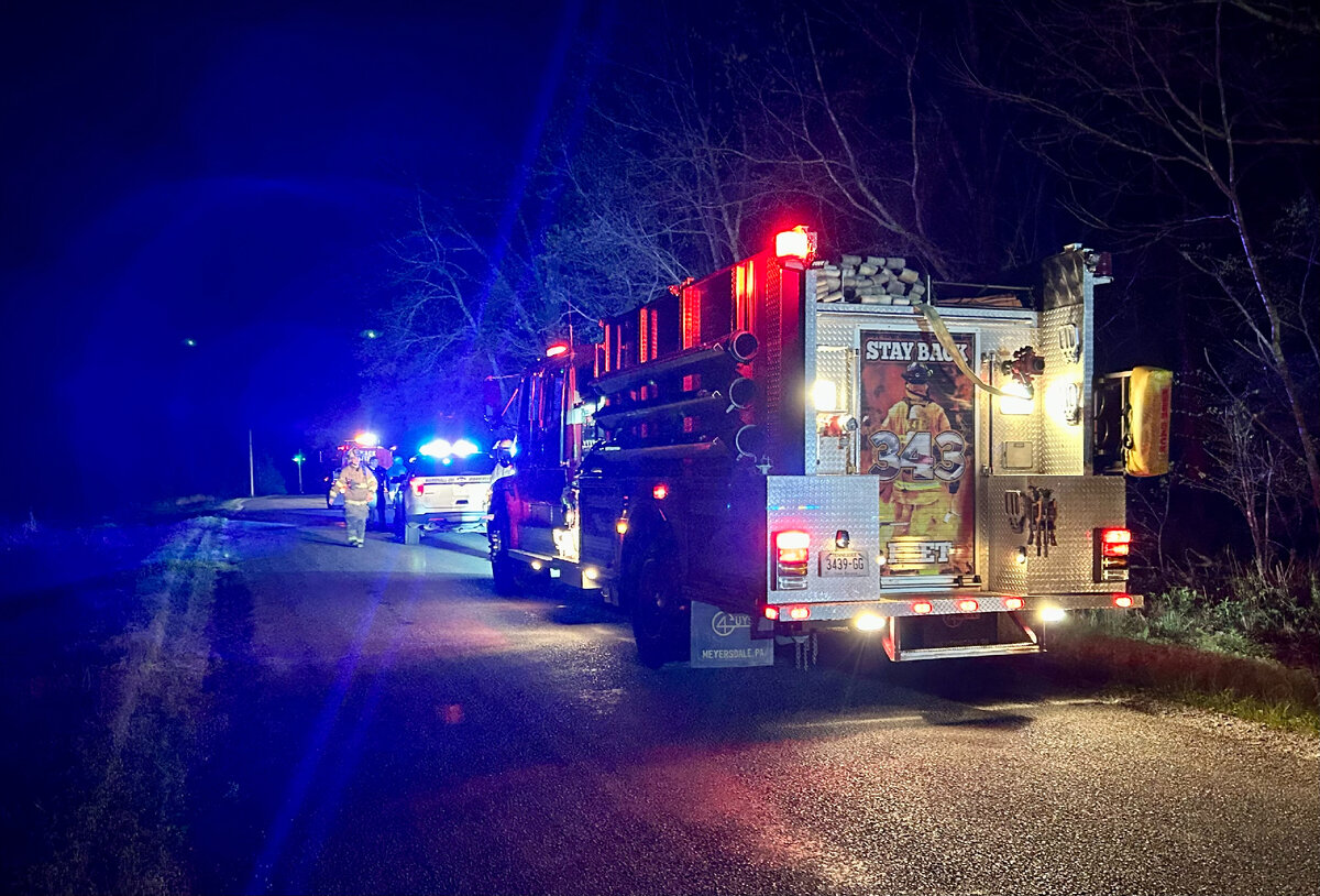 На месте пожара.