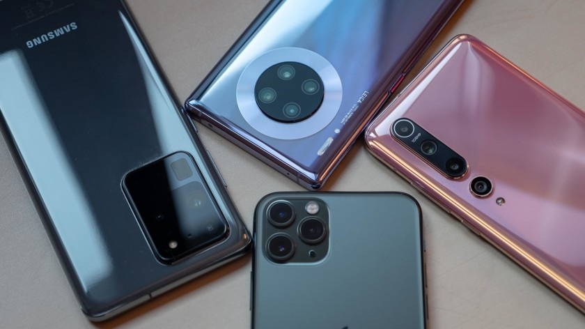 Популярные смартфоны разных производителей 