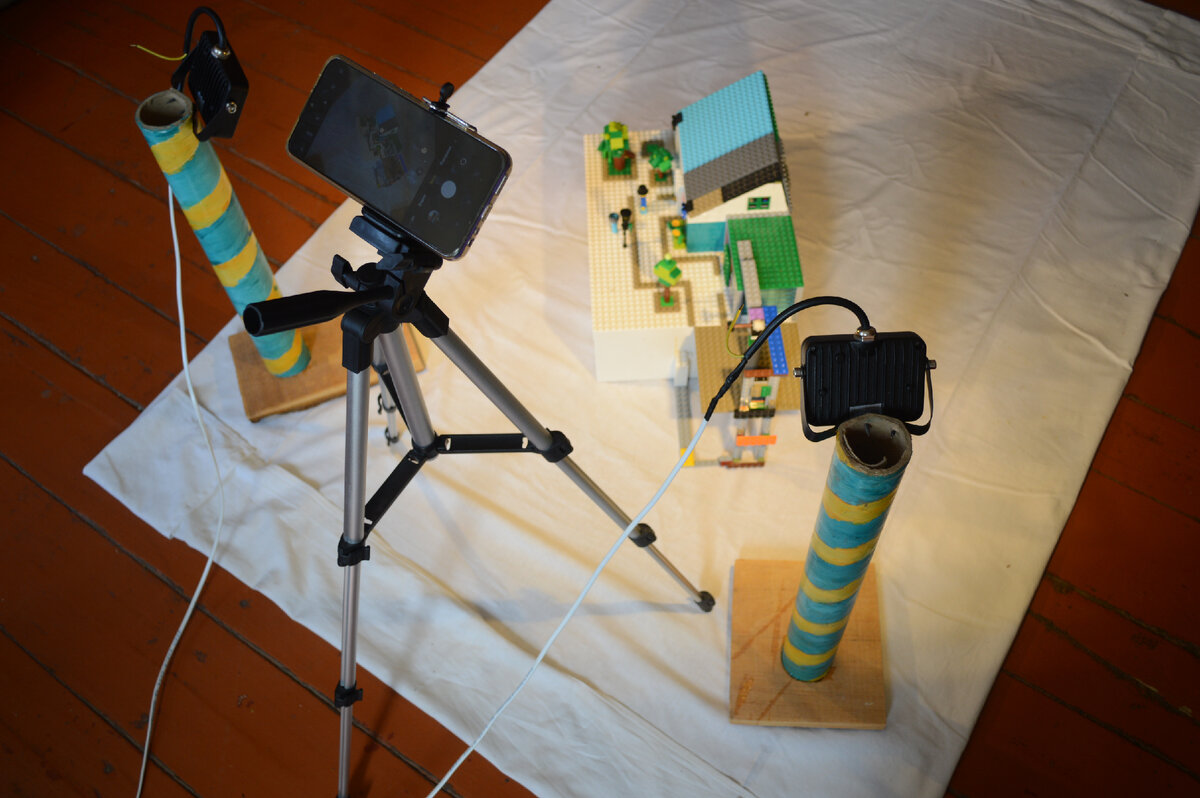 Моя съёмочная площадка с новыми прожекторами, фото автора