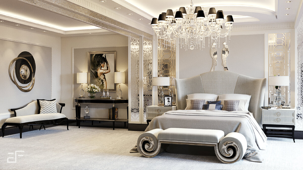 Дизайн интерьера спальни в загородном доме