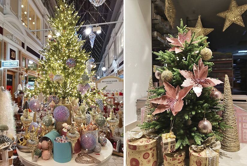 украшение елки 2023. модное украшение елки в 2023 году. стильная новогодняя елка 2022. модная елка 2023 2024. дизайнерские новогодние украшения.