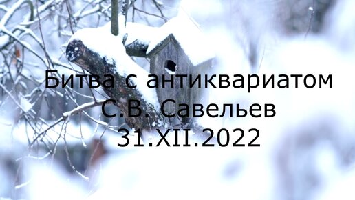 С.В. Савельев. Битва с антиквариатом - [20230105]