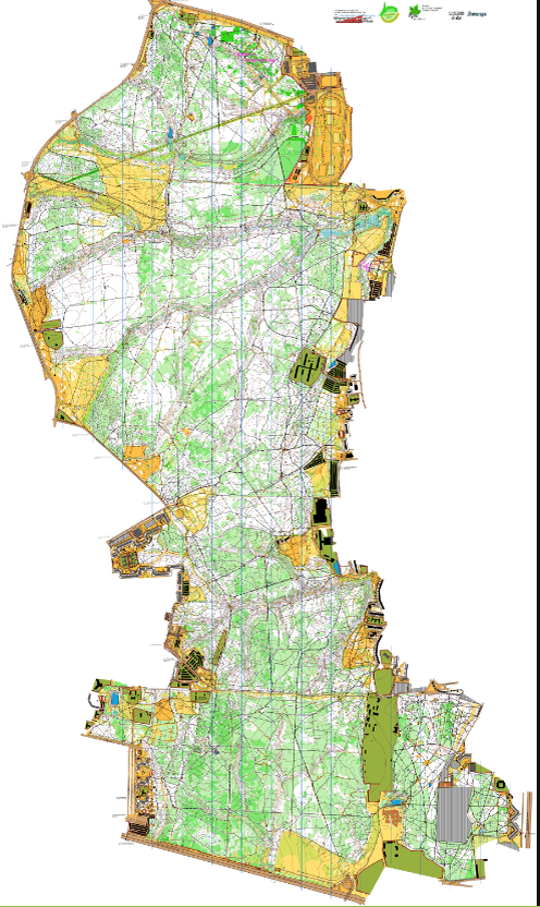 Приблизительно вот такую карту я тогда распечатал из интернета, правда она была чуточку короче в южную часть, зато масштаб был крупнее покрупнее и лучше всё различимо.