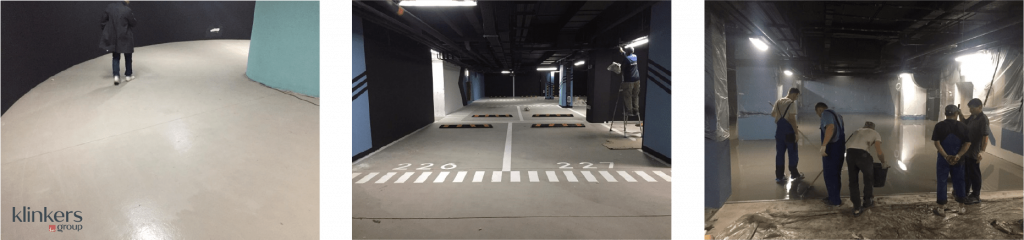 Высокопрочный финишный абразивостойкий наливной пол для гаражей, паркингов, грузовых платформ и пандусов