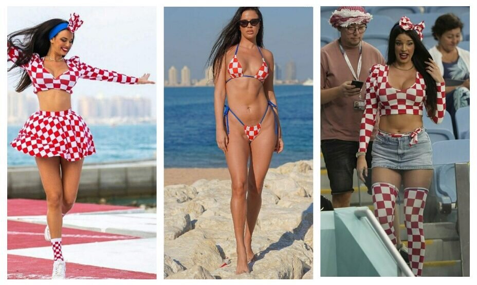    Ивана Кнолль предпочитает прикрывать свои формы цветами флага Хорватии. Фото: Соцсети Иваны Кнолль