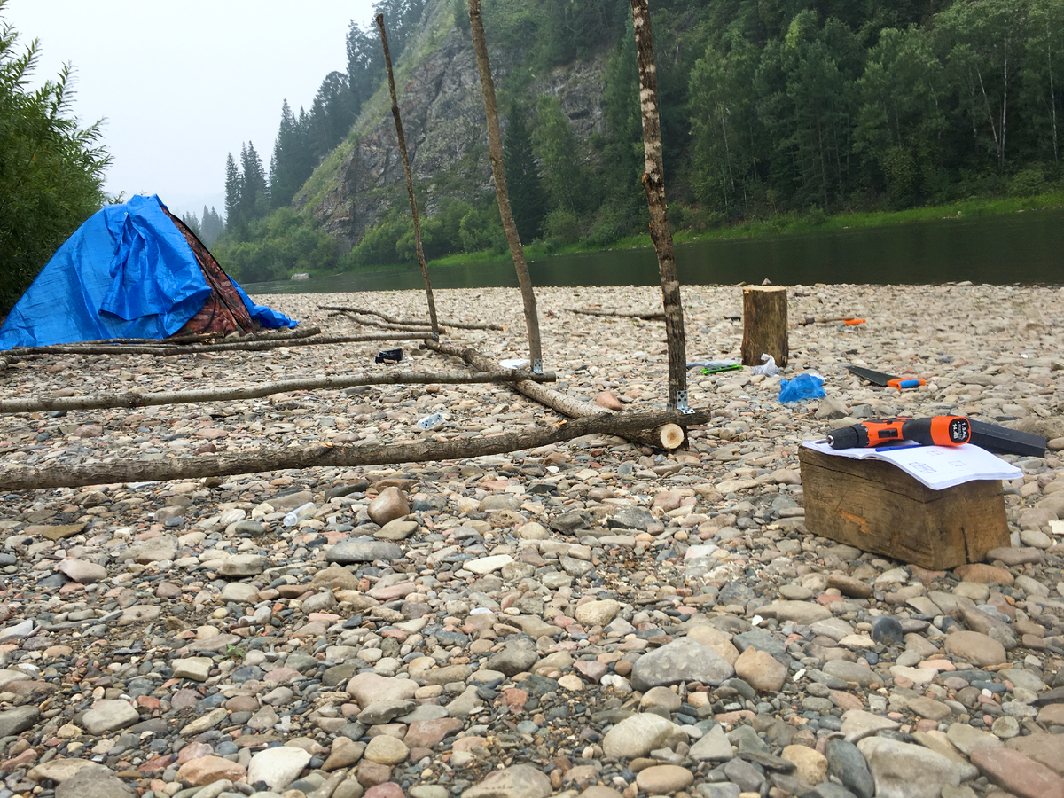 Строим каркас для бани.