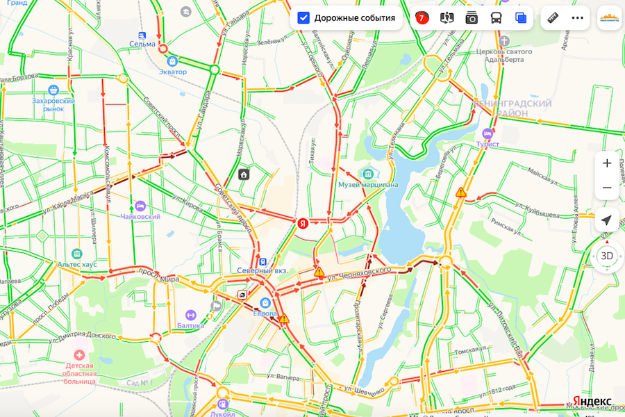 Карта пробок минск