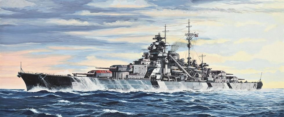 Линкор "Бисмарк" — железный канцлер морей. Рисунок/ © warspot.ru