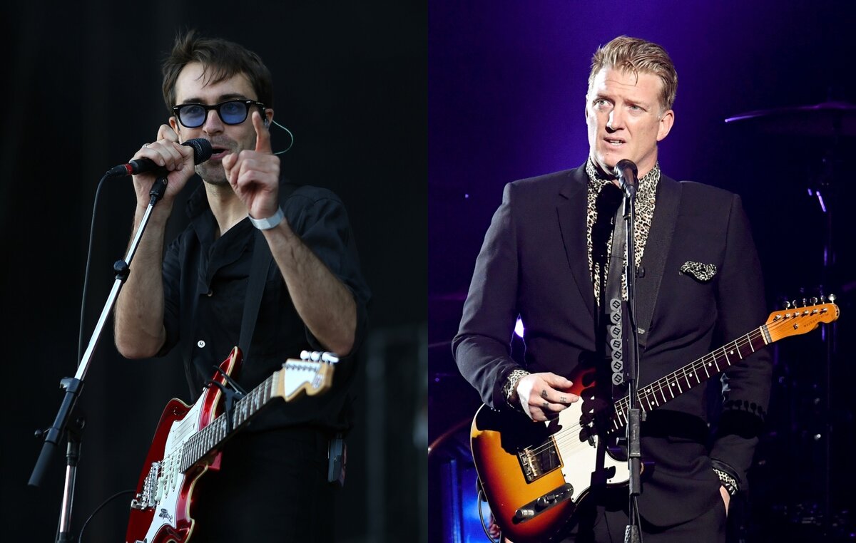 Слева - Justin Hayward-Young (the Vaccines), справа - Josh Homme (QOTSA)