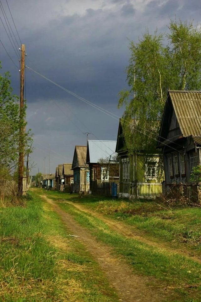 Фото из пинтерест. В моей деревне была похожая обстановка. 