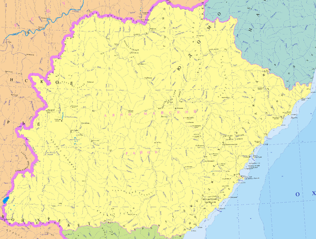 Карта Аяно-Майского района