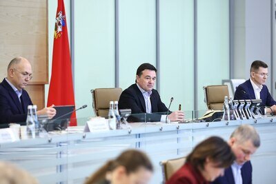    Совещание Губернатора Московской области Андрея Воробьева с руководящим составом правительства Московской области и главами городских округов © Антон Чернов, «Подмосковье Сегодня»