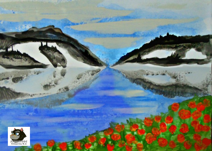 Байкал контур озера рисунок - 60 фото