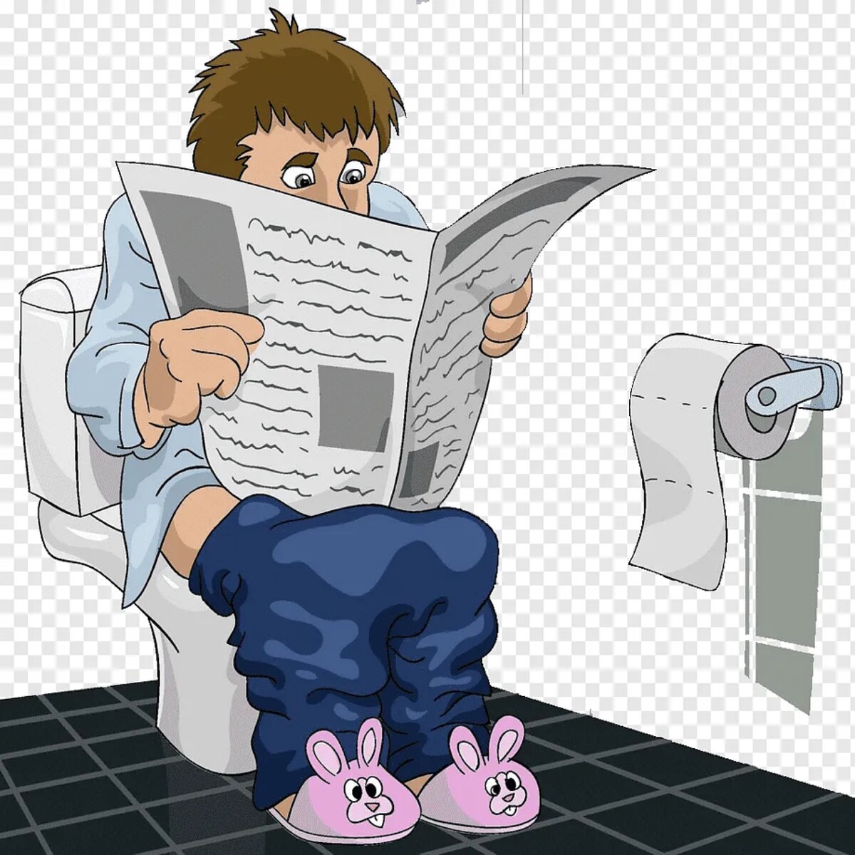 День похода в туалет. Человек сидит на туалете с газетой. Мужчина с газетой в туалете. Чувак сидит на унитазе с газетой. Унитаз.