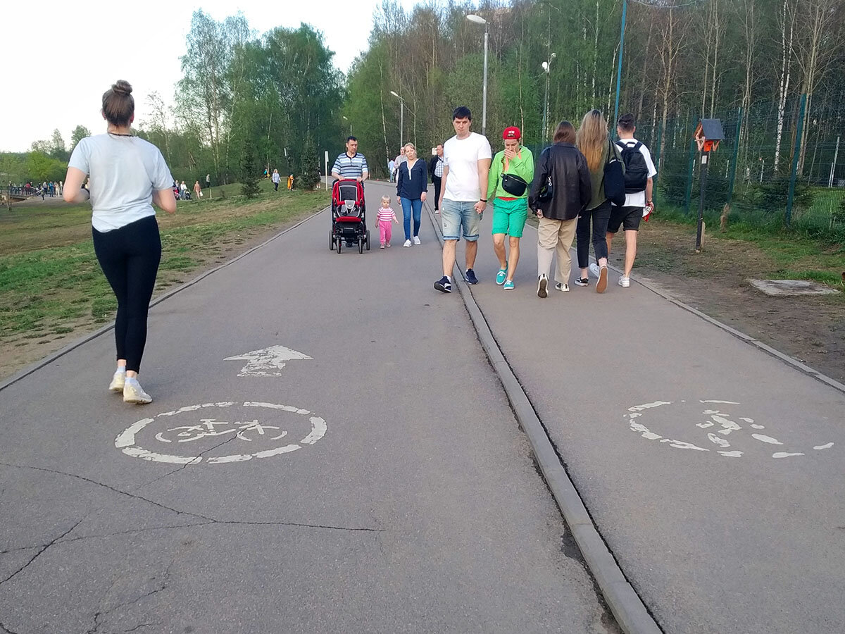 типичная велодорожка в питере
