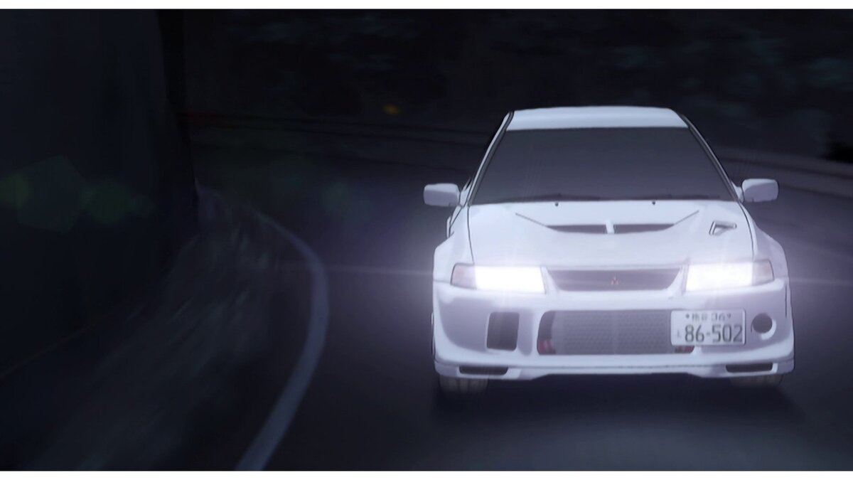 Mitsubishi Lanser Evolution VI GSR Tommi Mäkinen edition (CP9A) в аниме-адаптации 