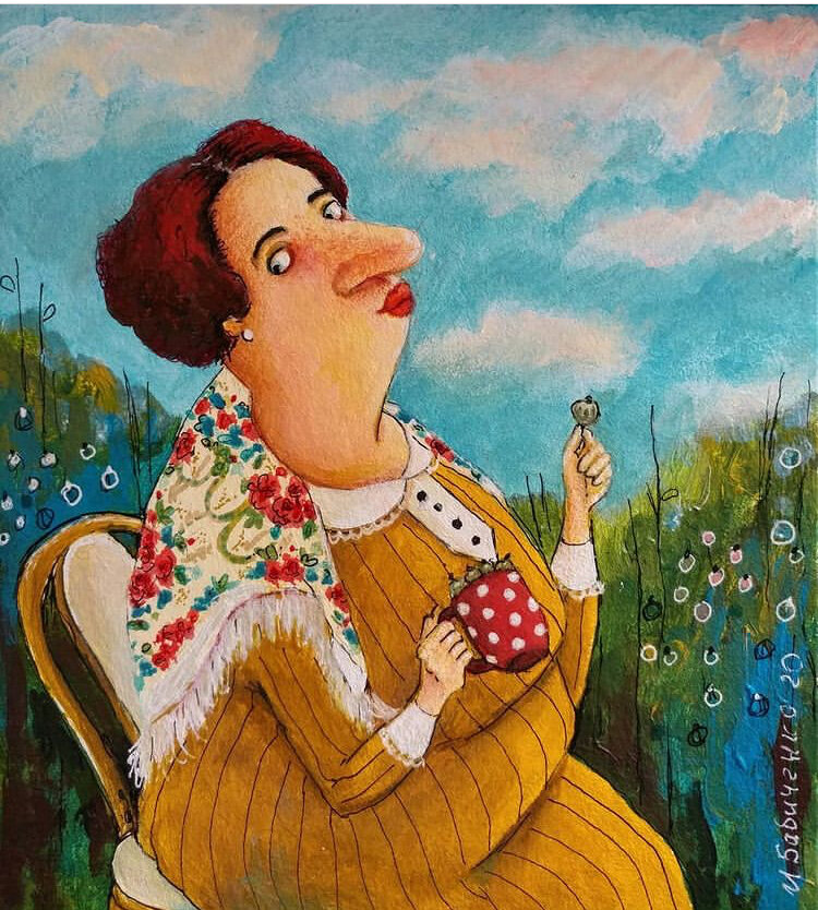 На фото картина Ирины Бабиченко «Кружовникъ» (с разрешения автора) https://instagram.com/babichenko.i