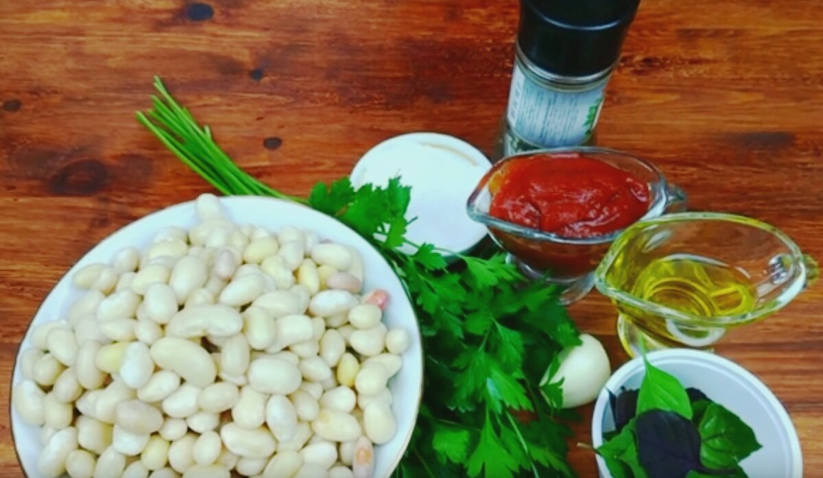 Продукты для приготовления фасоли в духовке