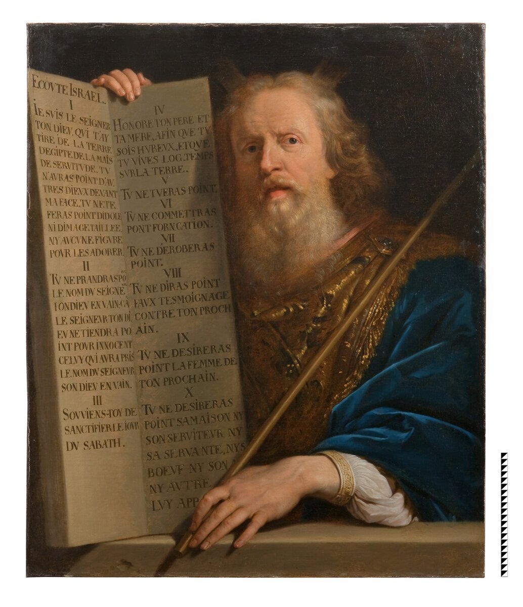 "Моисей со Скрижалями Завета" Филипп де Шампень (1602 - 1674). Копия XVIII века. Холст, масло