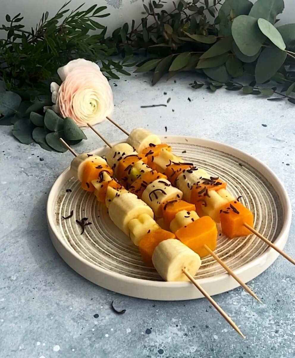 Беспроигрышный простой микс: манго + яблоко + банан и шоколадная крошка ❤️