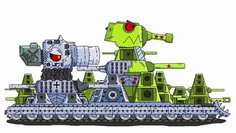 Как нарисовать танк ГИБРИД КВ-44 + КАРЛ-44 из Мультики про танки