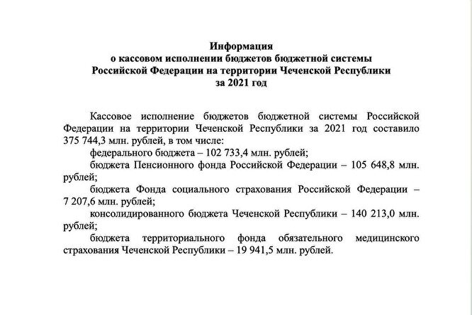 Документ, который Кадыров опубликовал в своем телеграм-канале