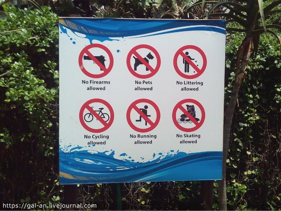 Плакат у пляжа в Дурбане, ЮАР. Фото автора