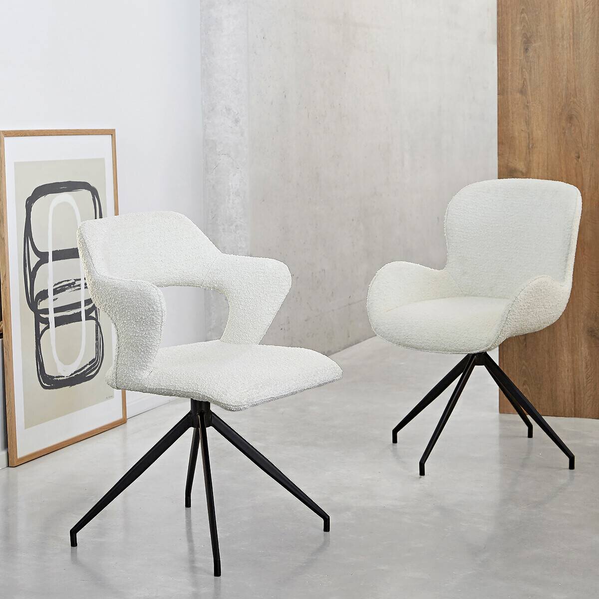 Кресло для столовой вращающееся, из малой пряжи, Asyar, покрытие из изысканной малой пряжи, вращается на 360°. Это кресло сочетает эргономичный дизайн с реальным комфортом от использования. Его можно использовать, как кресло для столовой или письменного стола.