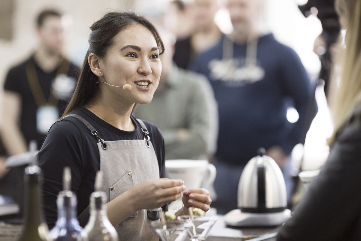 Выступление Екатерины на Российском чемпионате Coffee in Good Spirits 2018