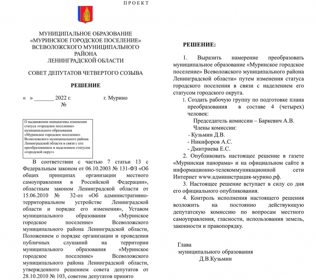 Видим цель – не видим препятствий!»: как Мурино за независимость борется |  ИА «ТОЧКА» | Дзен