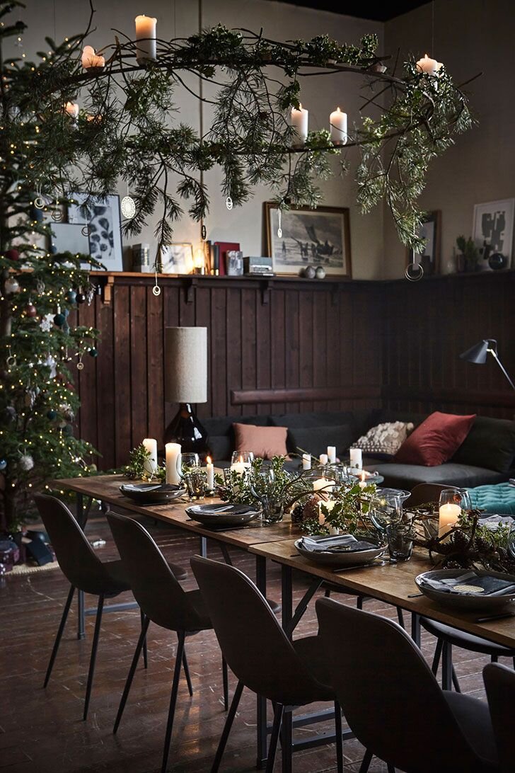 Эко-украшения, темный интерьер