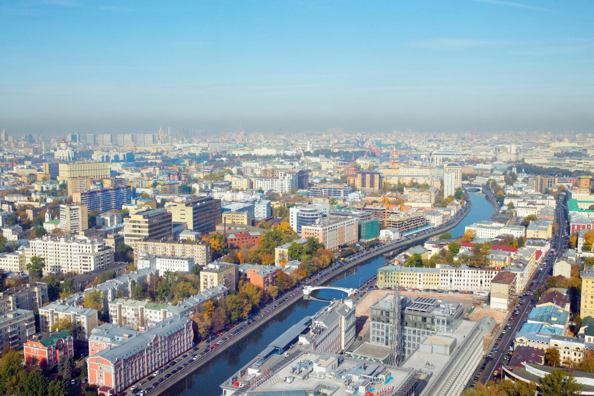 город москва вид сверху