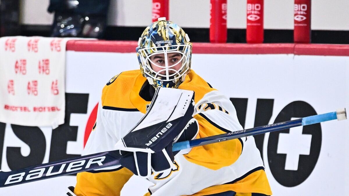    Голкипер "Нэшвилл Предаторз" Ярослав Аскаров© Фото : twitter.com/nhl
