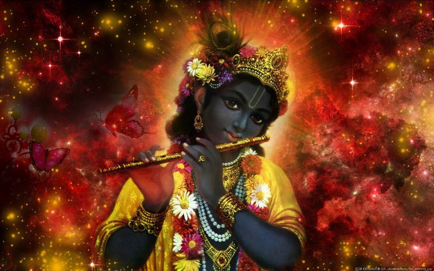 Очень темная Аватара Щри Кр.шны, который вбирает в Себя все грехи материального мира. : чем больше грехов и несчастий у людей и прочих живых существ, тем темнее оттенок кожи у Кр.шны.. Но Он всё такой же Всепривлекающий и от Него исходит сияние, пленяющее всех.