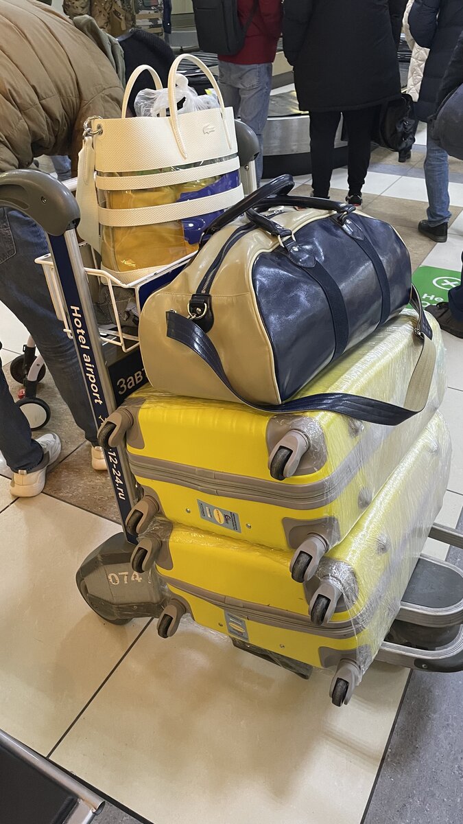 На тележке реклама отеля 6•12•24. Фото принадлежит каналу.