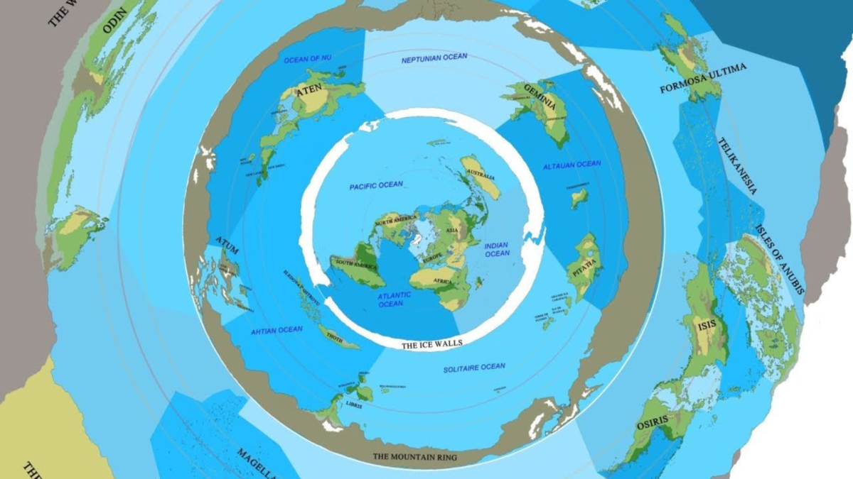 Карта земли оон и теория плоской земли