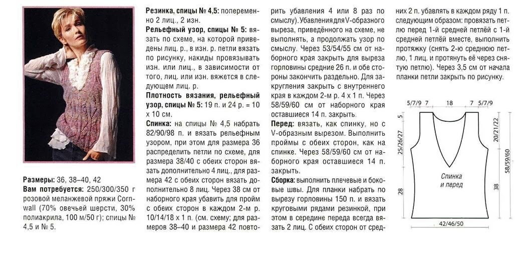 Вязание для женщин безрукавки схемы бесплатно
